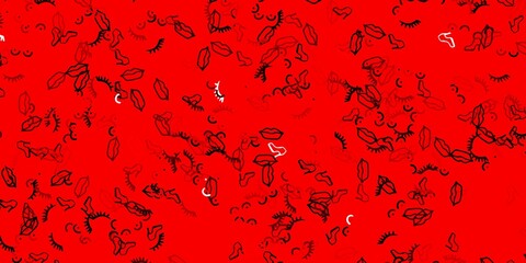 Light Red vector pattern with feminism elements.