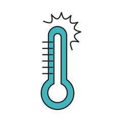 covid 19 coronavirus, thermometer, prevention spread outbreak disease pandemic line and fill style icon