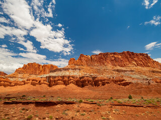Beautiful landsacpe of Slickrock Divide of Capitol Reef National Park