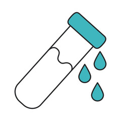 covid 19 coronavirus, chemistry laboratory test tube, prevention spread outbreak disease pandemic line and fill style icon