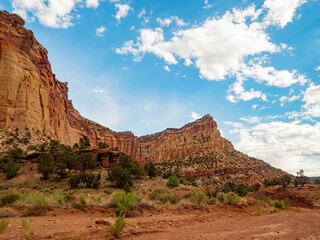 Beautiful landsacpe near Pleasant Creek Road of Capitol Reef National Park