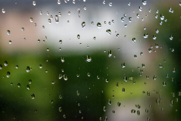 raindrops on the window