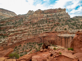Beautiful landscape along the Cassidy Arch Trail of Capitol Reef National Park