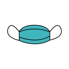 medical mask protection, covid 19 coronavirus prevention spread outbreak disease pandemic flat style icon