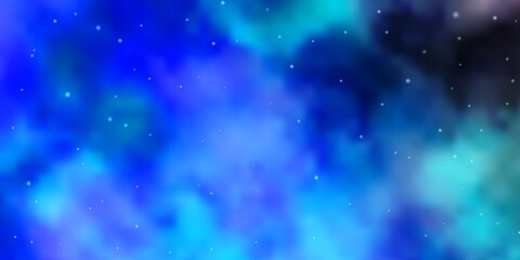 Fototapeta premium Light BLUE vector template with neon stars. Colorful illustration in abstract style with gradient stars. Pattern for new year ad, booklets.