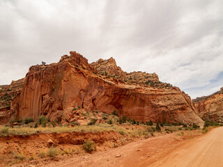 Fototapeta premium Beautiful landsacpe along the Scenic drive of Capitol Reef National Park