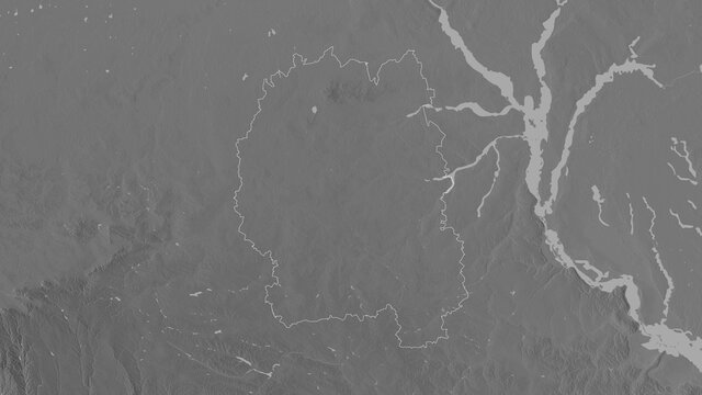 Zhytomyr, Ukraine - outlined. Grayscale