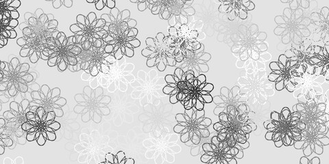 Light Gray vector natural backdrop with flowers.