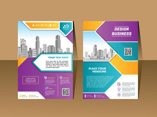 Vector flyer template layout design. For business brochure, poster, annual report, leaflet, magazine or book cover