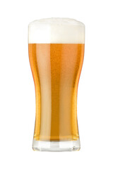 Glass of beer isolated on white background