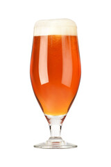 Glass of beer isolated on white background