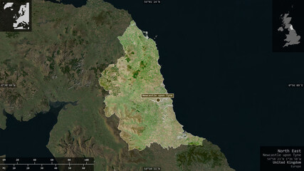 North East, United Kingdom - composition. Satellite