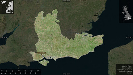 South East, United Kingdom - composition. Satellite
