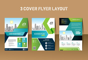 Vector flyer template layout design. For business brochure, poster, annual report, leaflet, magazine or book cover