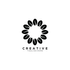 mandala black monogram vector logo