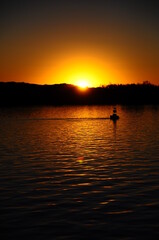 sunset on the lake