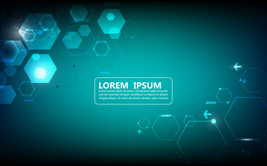 hexagon abstract technology geometric background