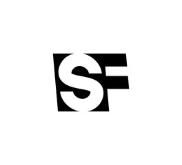 Initial letters Logo black positive/negative space SF