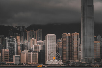 Hong Kong Victoria Harbour view; Hong Kong Cityscape;