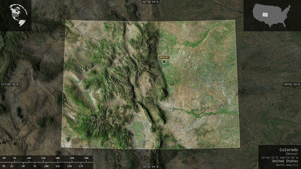 Colorado, United States - composition. Satellite