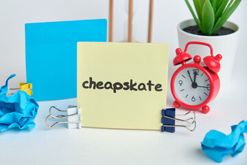 cheapskate - english money idiom hand lettering