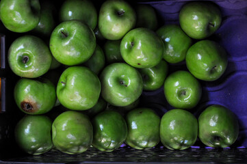 green apple in a market