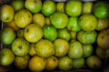 green lemon in the market