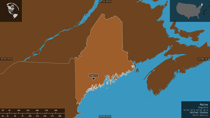 Maine, United States - composition. Pattern