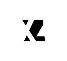 Initial letters Logo black positive/negative space XZ