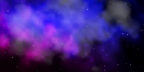 Dark Pink, Blue vector pattern with abstract stars. Shining colorful illustration with small and big stars. Pattern for wrapping gifts.