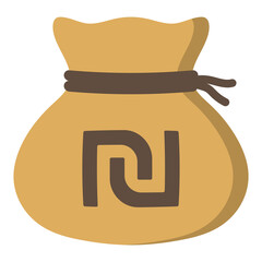 Money drawstring bag ( israeli new shekel )