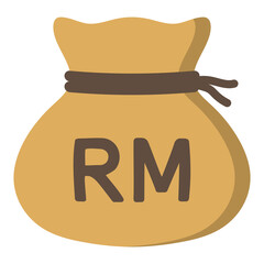 Money drawstring bag ( malaysian ringgit )