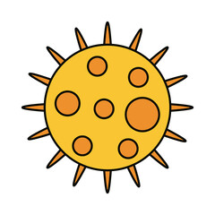 covid 19 coronavirus virus pathogen, spread outbreak disease pandemic flat style icon