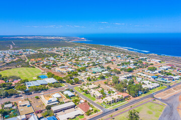 Aerial view of Kalbarri town in Australia