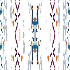 Batik, Hand Drawn. Paint Texture Seamless 