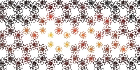 Light Yellow vector pattern with curved lines.