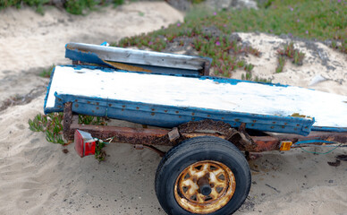 Obraz premium boat hitv\ch on beach