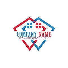 Real estate logo design template