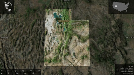 Utah, United States - composition. Satellite