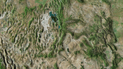 Utah, United States - outlined. Satellite