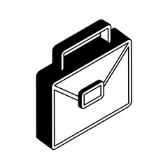 Isolated suitcase isometric line style icon vector design