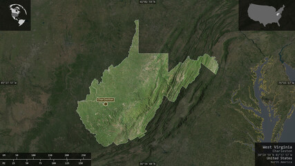 West Virginia, United States - composition. Satellite