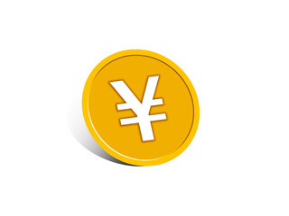 Illustration of Japanese yen coin.  日本円コインのイラスト