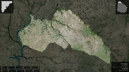 Artigas, Uruguay - composition. Satellite