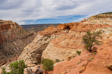Daytime of the Beautiful Cassidy Arch of Capitol Reef National Park