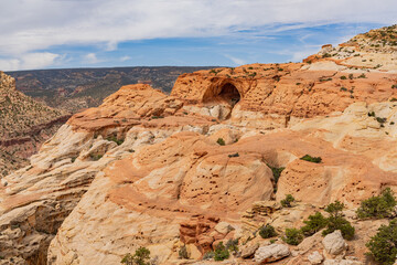 Daytime of the Beautiful Cassidy Arch of Capitol Reef National Park