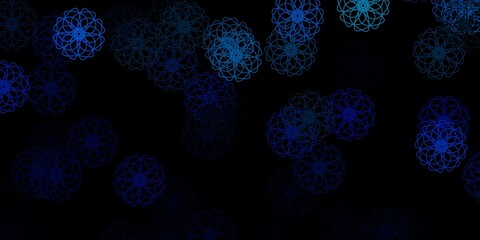 Dark BLUE vector template with abstract forms.