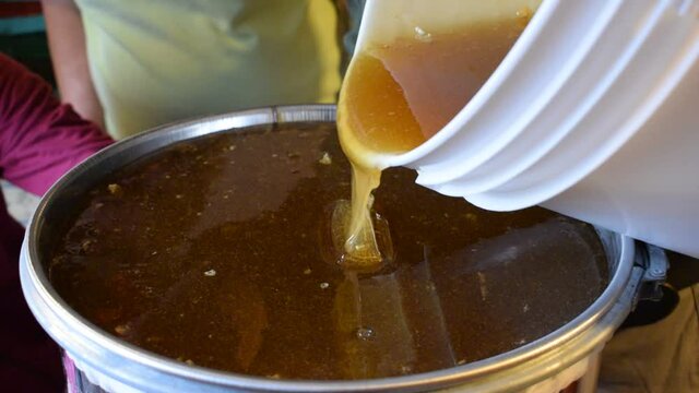 Filtrazione del miele ft0205_0684 Filtration of honey