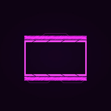 Streamers girl panel face cam - VECTOR