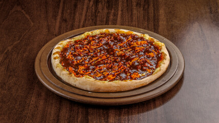 Pizza com queijo barbecue